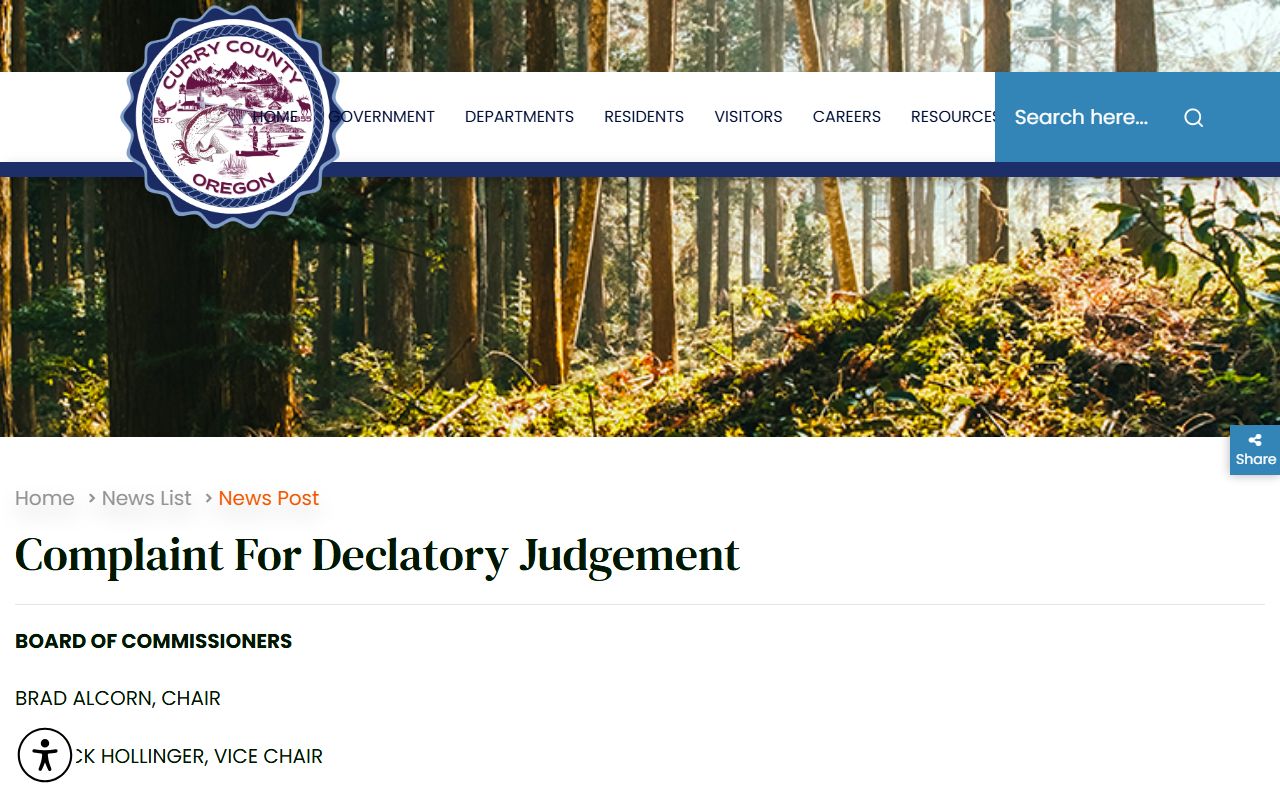 Curry County Circuit Court records official county litigation page