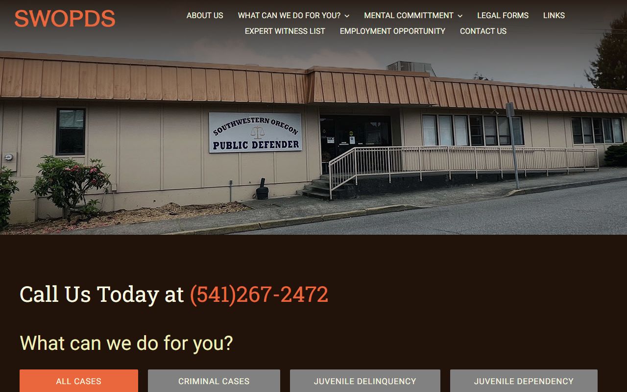Curry County criminal court records Southwestern Oregon Public Defender Services