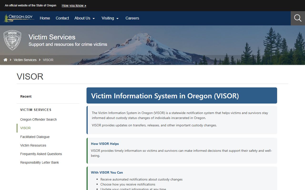 Curry County Circuit Court records and Oregon custody notification distinction