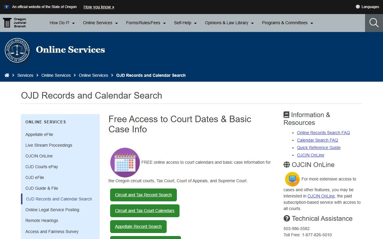 Curry County court records and calendar search