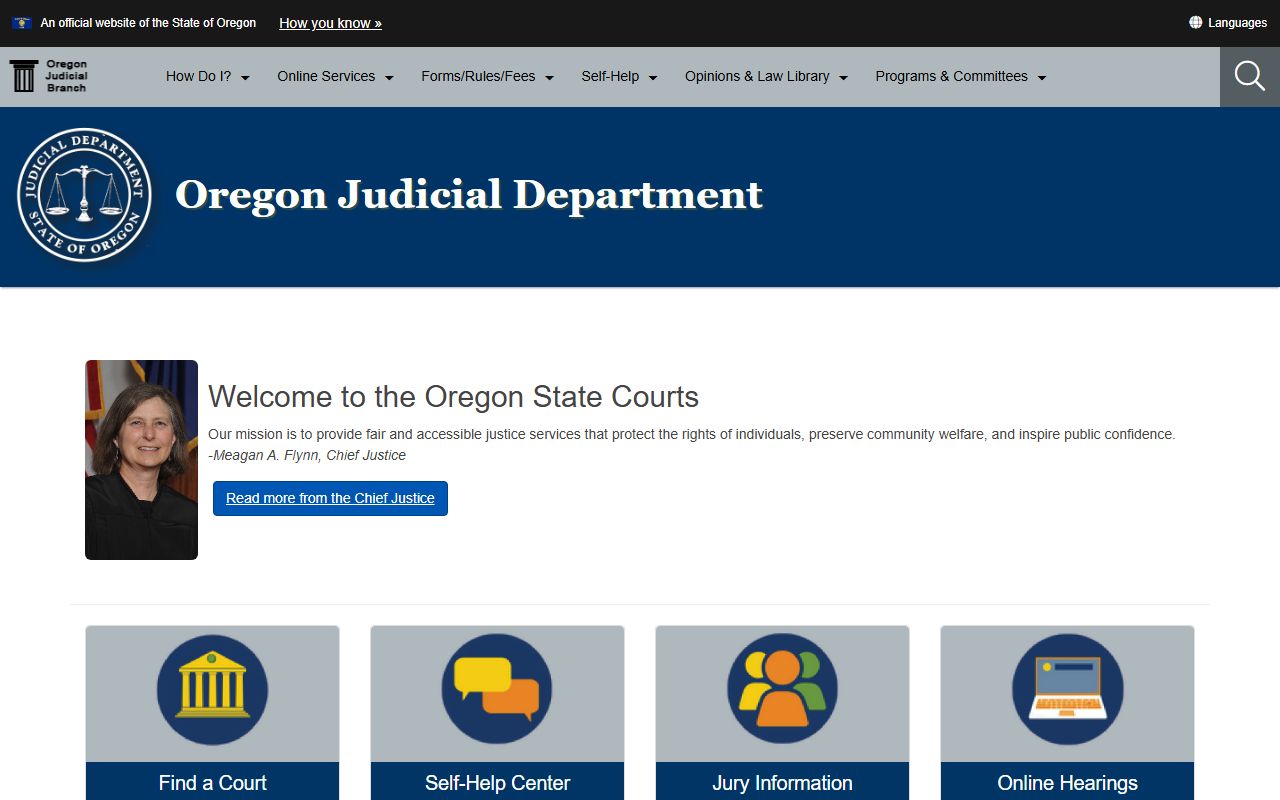 Curry County court records Oregon Judicial Department homepage