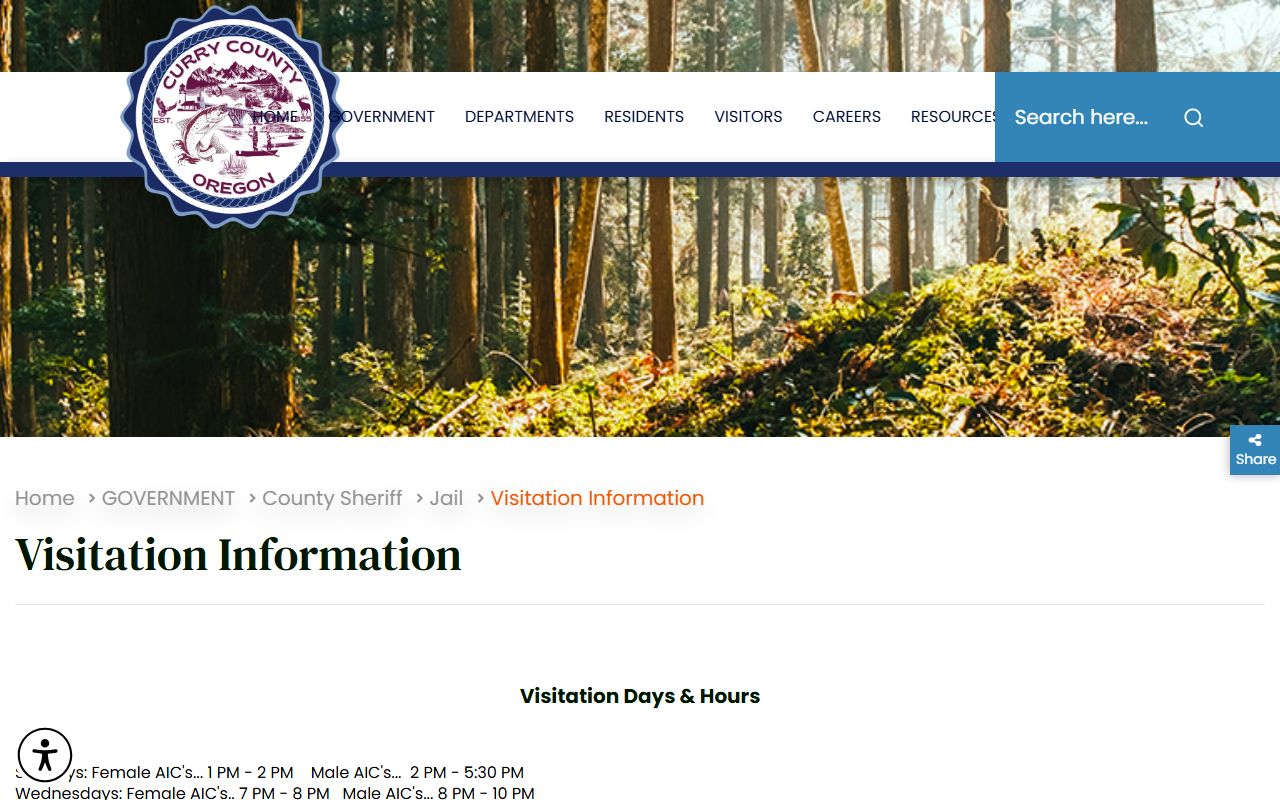 Curry County inmate records visitation source